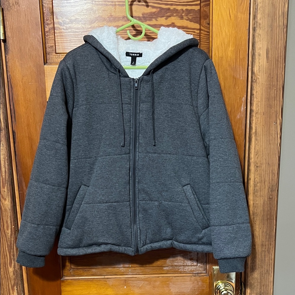 TORRID Jacket Hooded Pockets Fleece Lined Size 3x